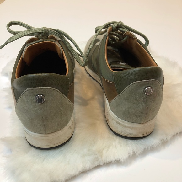 Longchamp Suede & Nylon Sneakers Metal Large Logo - Picture 4 of 7